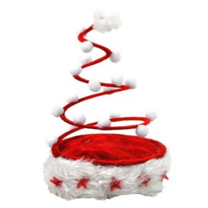 Luxe Spiraal Kerstmuts met Lichtgevende Sterren (6 stuks)